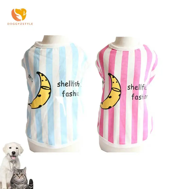 

Striped Pet Dogs Vest Summer Dog Banana Shirt For Puppy Chihuahua Costume Leisure Clothing XS M L XL DOGGYZSTYLE