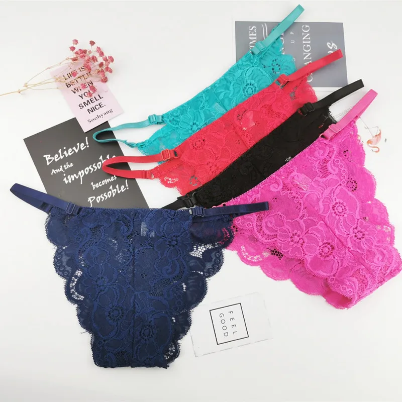 

MEIZICHARMS Panty Transparent Intimates Fashion Seamless Cotton Woman Panties Briefs Underwear Bikini New Sexy Lace Adjustable