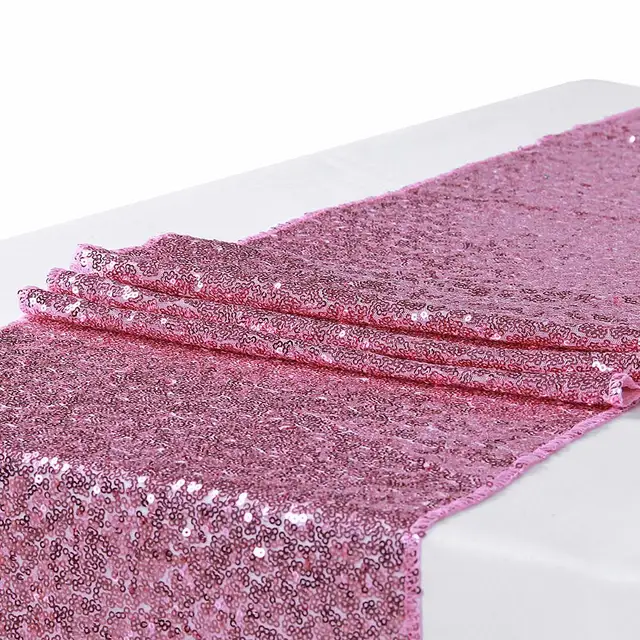 Solid Sequin Table Runners Glitter Table Runner Party Supplies Fabric Decorations For Wedding