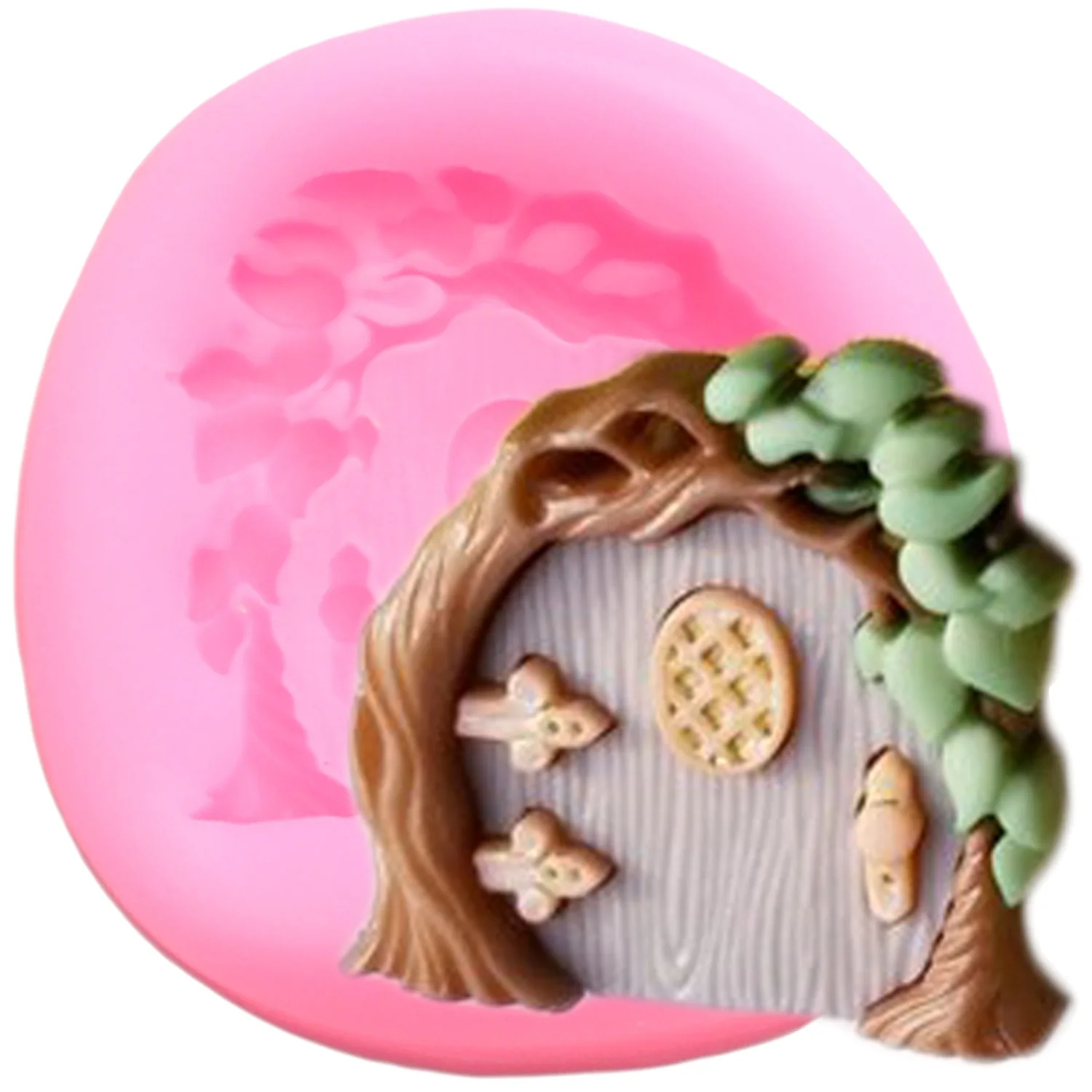 3D дверь в сад силиконовая формовочная смола клей Fondant(сахарная) формы для пирожных Сделай Сам декоративное устройство для шоколада конфеты форма для мастики