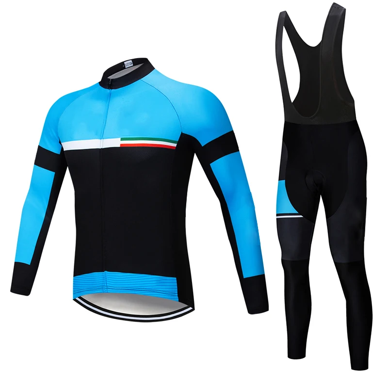 Moxilyn, набор Джерси для велоспорта, Зимняя Теплая Флисовая одежда с длинным рукавом для гонок, одежда для велоспорта, Ropa Ciclismo, синий костюм для велоспорта