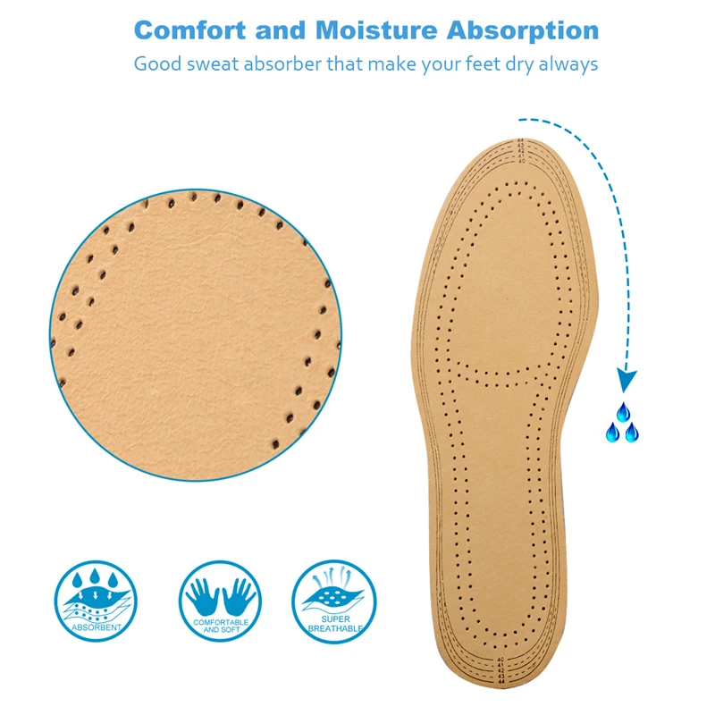 3 мм Ультра тонкие дезодорирующие дышащие удобные кожаные стельки сменные внутренние подошвы мгновенно впитывают пот