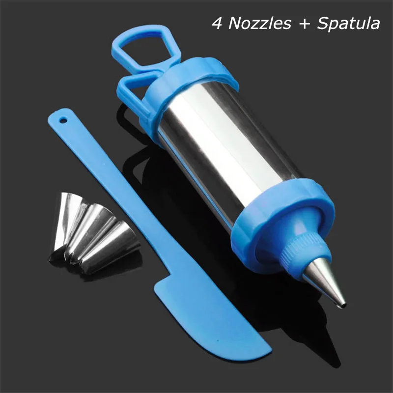  Stainless steel Nozzles Tip Sets Icing Piping Bags Cake Cream Syringe Pastry Spatulas Scraper Metal