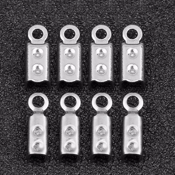 

100pcs/lot 2.0mm Inner Hole Size Stainless Steel Tassel Caps End Caps Fitting Leather Cord Diy Jewelry Finding&components F2208
