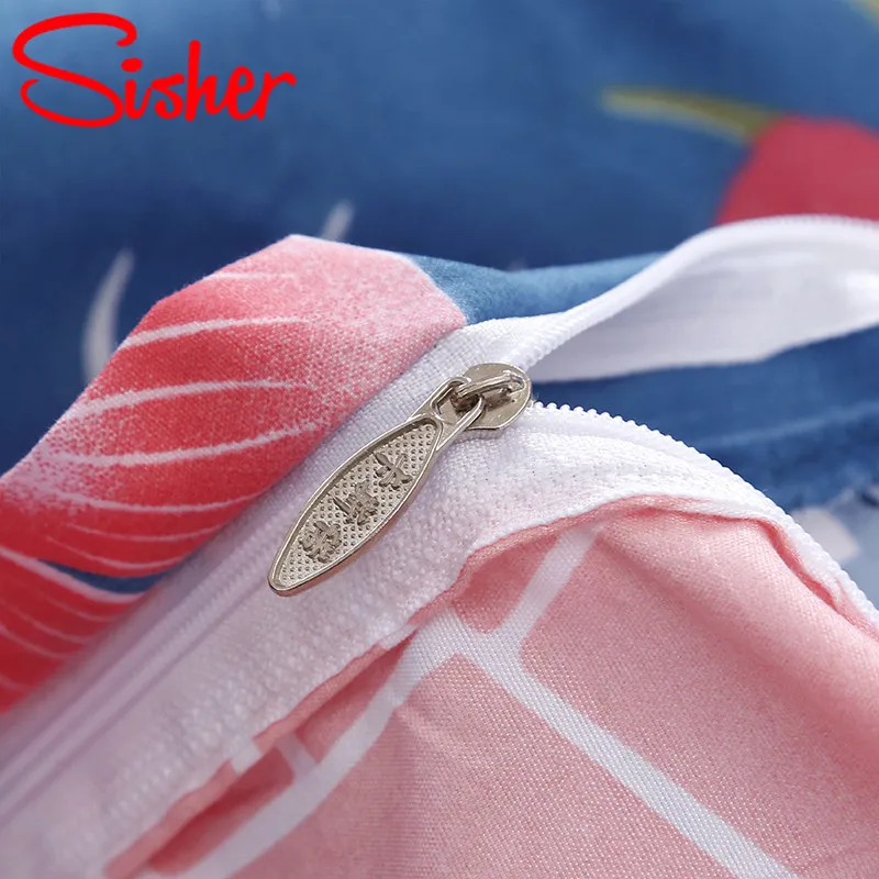 Sisher скандинавские комплекты постельного белья с принтом Фламинго простой пододеяльник и наволочка двойной пододеяльник
