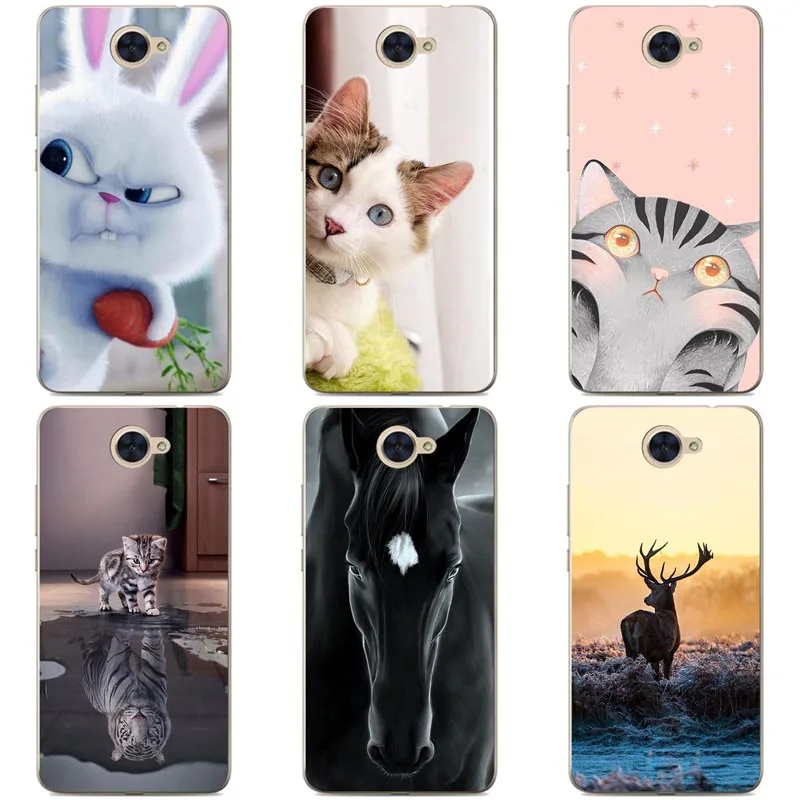 

Cute Animal Cat Printing Case For Huawei Y7 Y 7 2017 5.5Huawei Nova Lite Plus Cover Relief Cartoon Design Funda Phone Soft Coque