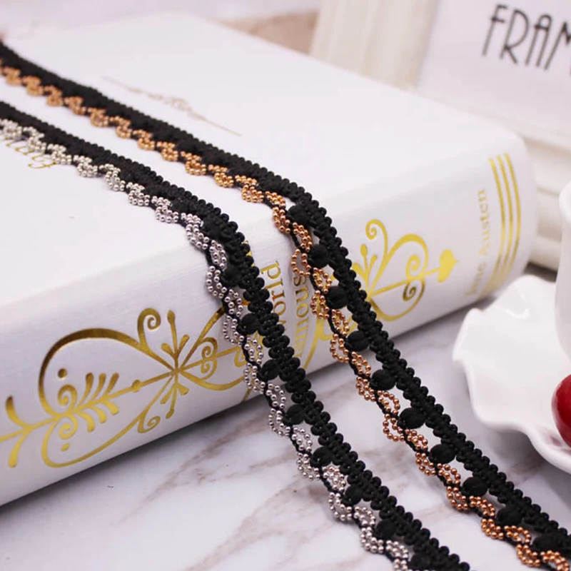 

1.8M Polyester Lace Trims black Clothing Decorative Ribbon Handmade Patchwork DIY Home textiles Sewing