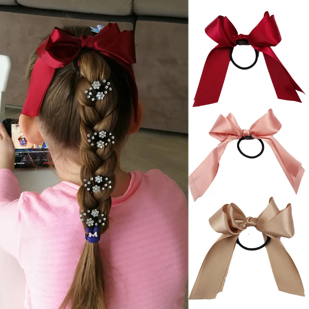 12cm Soft velvet scrunchie ponytail holder handmade girls vintage pink BLUSH