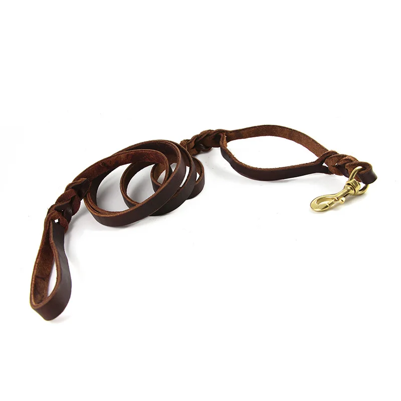 Большой поводок для собак мягкая и сверхпрочная двойная ручка 6 футов из
