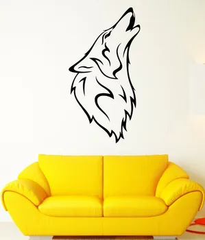 

Wall Decal Beast Wolf Moon Howling Werewolf Fangs Pack Vinyl Stickers