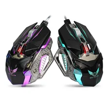 Ajustable 4000DPI Wired Gaming Mouse 8 Button Macro Programming Computer Mouse 7 Colors Backlight Gamer for LOL Laptop Ergonomic