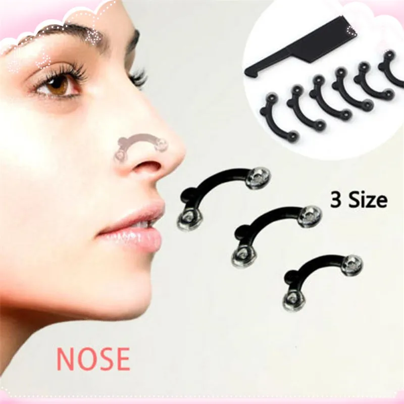 

6PCS/Set 3 Sizes Beauty Nose Up Lifting Bridge Shaper Massage Tool No Pain Nose Shaping Clip Clipper Women Girl Massager