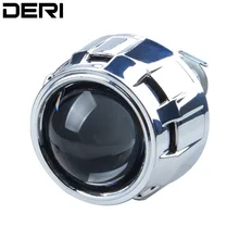 2.5 inch HID Xenon Bi Xenon Projector Lens Retrofit Car Styling HeadLight DIY Lamp for H1 Bulb with Silver Shrouds H4 H7 Socket