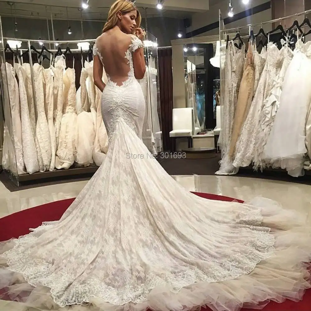 Bare Back Lace Wedding Dresses