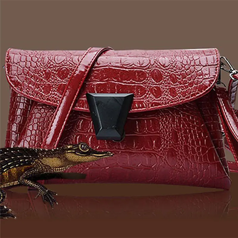 

Freeship! high quality women crossbody bag 2016 designer crocodile women handbag fashion vintage women clutch bag messenger bag