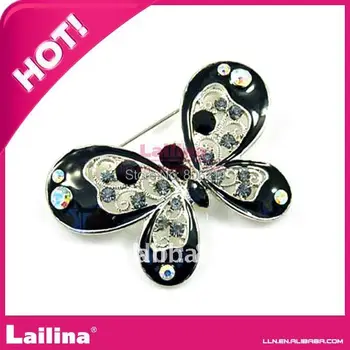 

Mini- butterfly design rhinestone/crystal brooch/button