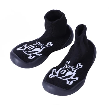 

KACAKID Toddler Baby Cotton Soft Rubber Bottom Anti-Slip Floor Socks Boots,First Walking Shoes with Non- Slip Rubber Sole for