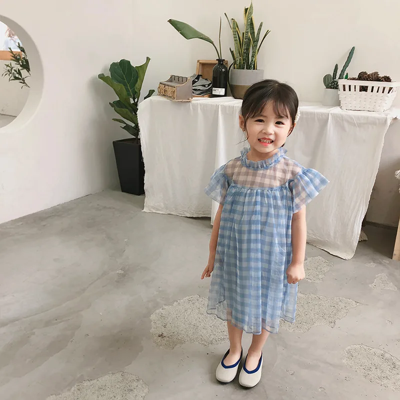 Tulle Dresses For Toddler Girls Ruffles Collar Baby Girl Dress Clothes Summer 2019 A Line Blue White Plaid Children Clothing 2 3 4 5 6 7 8 9 10 11 12 13 14 15 years little short sleeve kids dresses for girls 3 to 4 years (11).jpg