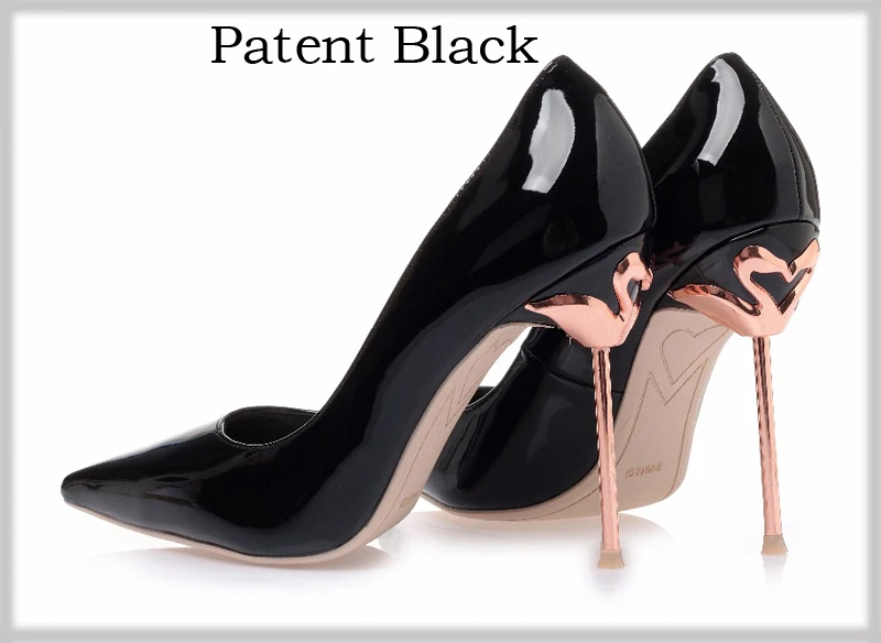 Настоящая фотография Кардашян Metal Лебедь высокой ботинки на каблуках шпильках свадебные туфли с острым носком женщина Карамельный цвет замши или Лакированная кожа