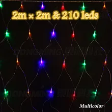 2*2 м rgb led свет шнура сетки 220 В Открытый Сад праздник Рождественский Свадебные украшения свет чистая красочные 2 м* 2 м