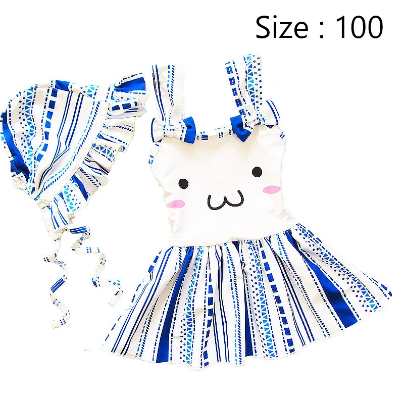 Dollplus купальники для девочек Детские Купальники цельные для маленьких девочек с героями мультфильмов летняя пляжная одежда купальники для плавания - Цвет: blue Size 100