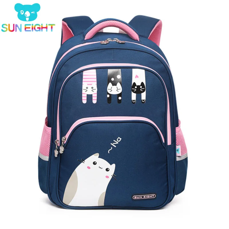 cheap SUN EIGHT Lovely Cat New Arrival 2019 Girl School Backpacks School Bags for Little Girls School Bag Kids Bags 3 4 Grade