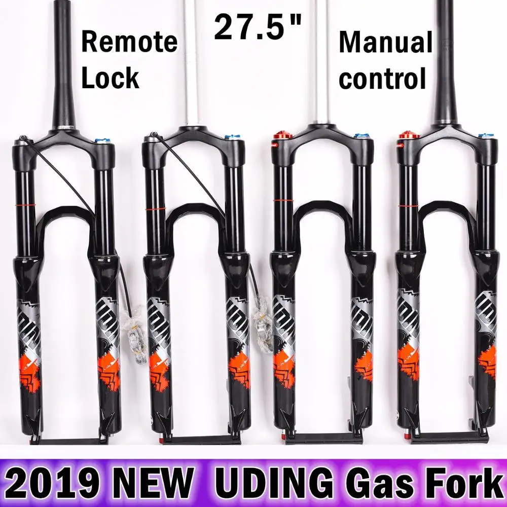 

MTB Bicycle UDING 32 RL 120mm Travel Air Fork 27.5er Inch Fork Suspension Lock Straight Tapered Tube Thru Axle QR Quick Release