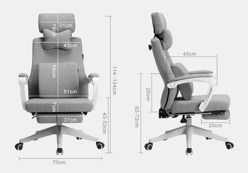 Вращающийся Поворотный компьютерный стул эргономичное офисное кресло для отдыха подъемная Сиеста лежа подножка удлиненная спинка льняная подушка