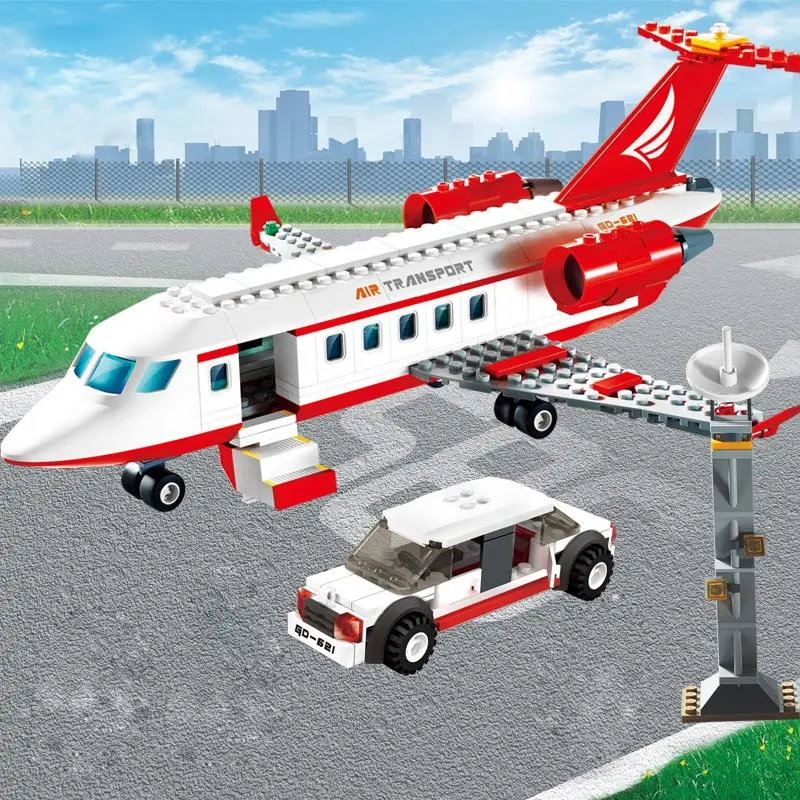 

GUDI 334 pcs Airplane Toy Air Bus Model Airplane Building Blocks Sets Model DIY Bricks Classic Airplane Modeling Toys For Kids