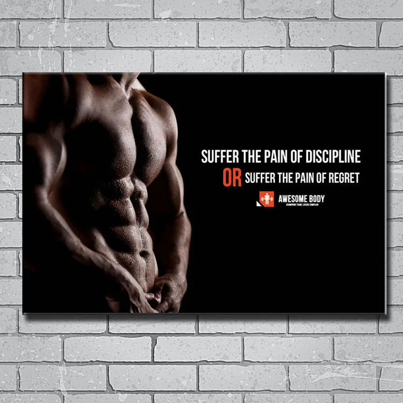 Y016 Bodybuilding Fitness Motivational Gym 14x21 24x36 27x40 Inch Art