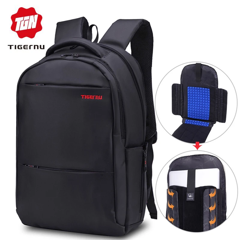 Цена Женщины мужской рюкзак Tigernu бренд большой емкости 17inch ноутбук рюкзак мужчины повседневная бизнес рюкзак сумка школьный рюкзак
