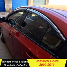 Для Cruze 2009-2013 Пластик оконный козырек Vent Оттенки Защита от солнца Дождь Отражатель гвардии для Chevrolet Cruze Авто аксессуары 4 шт./компл