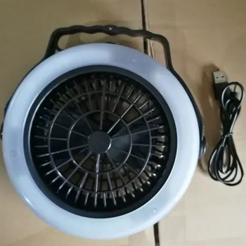 

Portable 3 in 1 Rechargeable USB LED Fan Light Tent Lamp Lantern With Hook for Outdoor Camping Hiking make it easy to cLAD-sale
