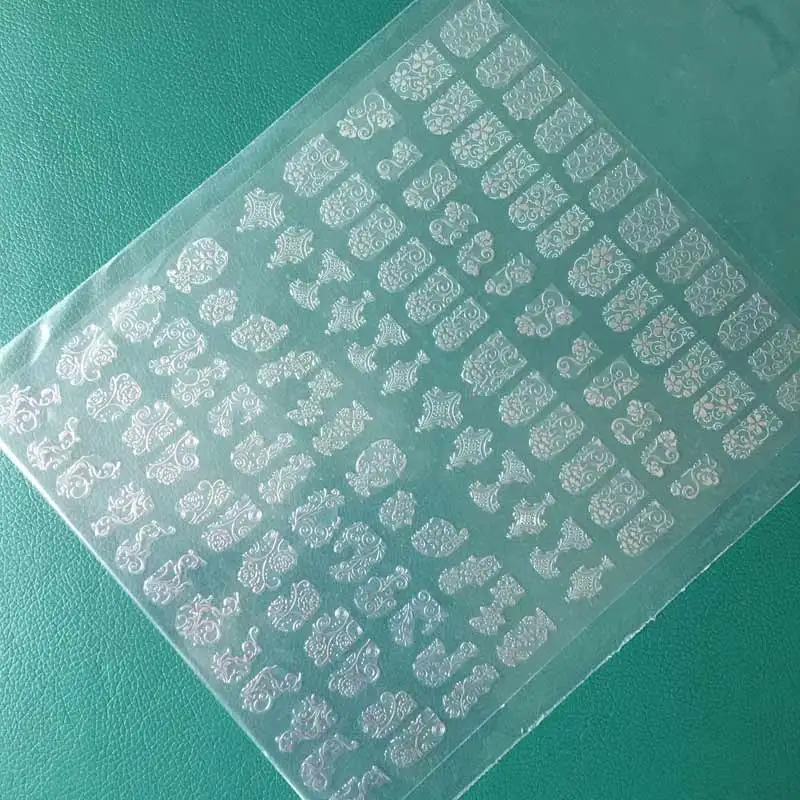 1 лист модные 3D золото для ногтевого дизайна Наклейки надписи украшения цветочный дизайн для ногтей советы Винтаж кружева для маникюра ногтей маникюр