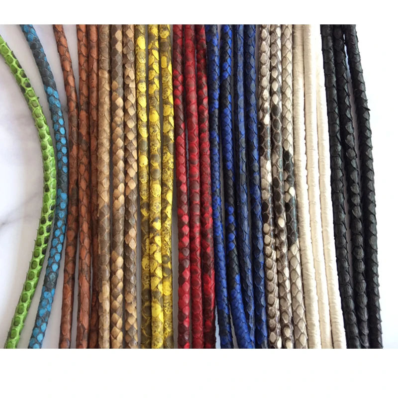 BC luxury gentleman gift  leather jewelry rnatural Python skin bracelet DIY 5