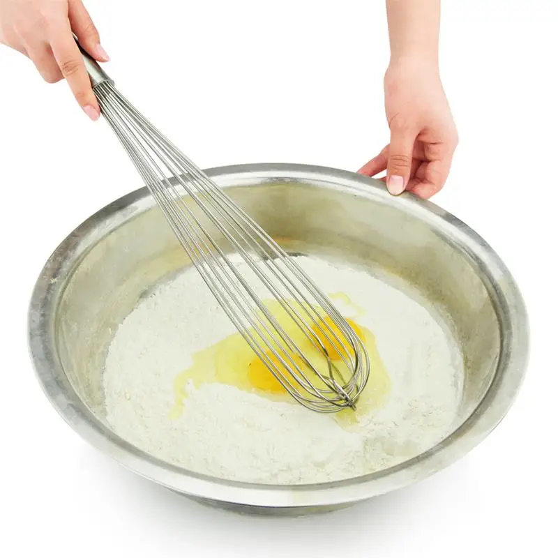 

10/14/18/22inch Stainless steel Manual Egg Beater Hand Whisk Mixer Milk Cream Butter Mix Tool Large Stirring Kitchen Utensils