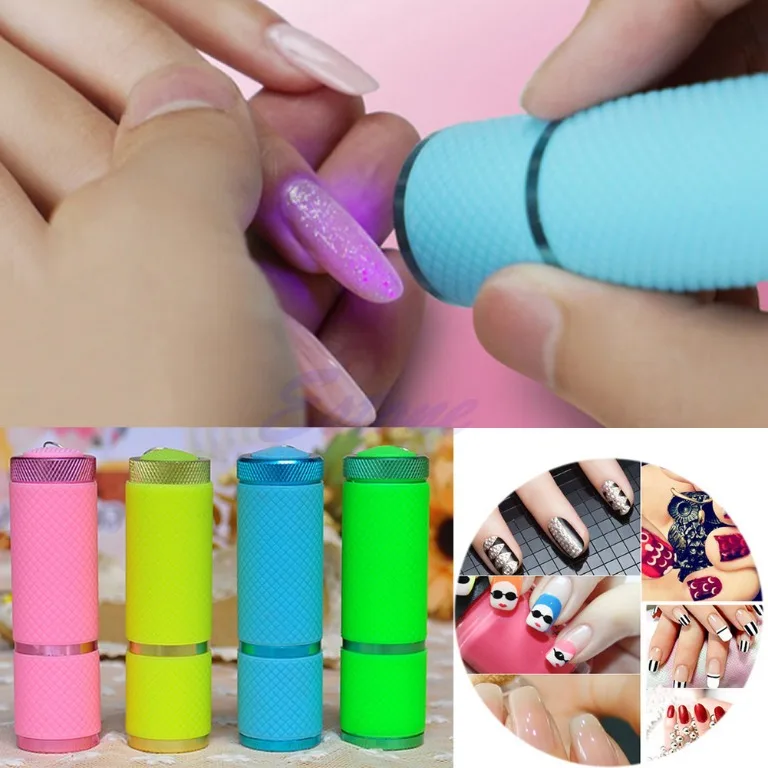 

Portable Mini 9 LED Nail Dryer Curing Lamp Flashlight Torch For UV Gel Nail Polish