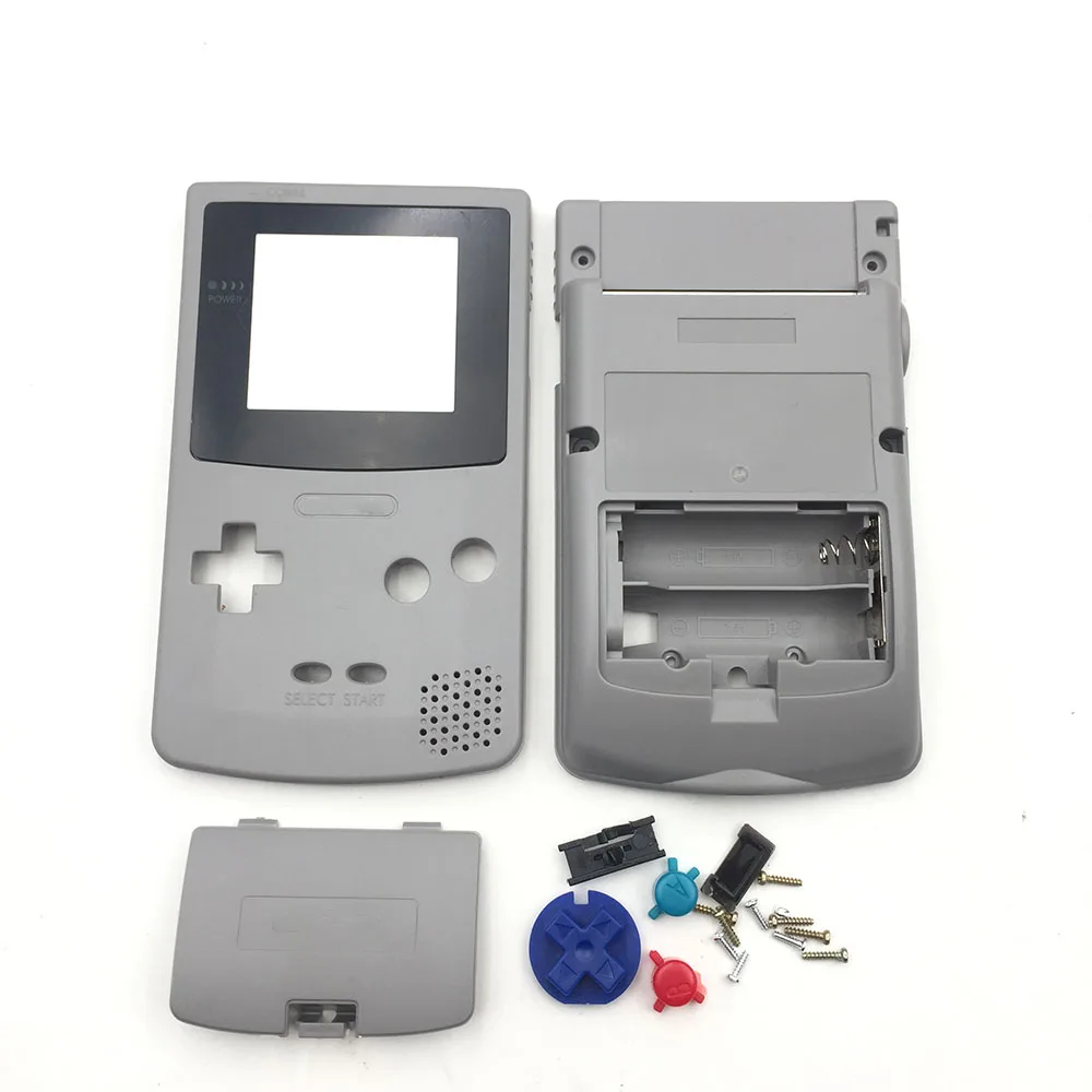 White Grey For Nintendo Gbc Gameboy Color Replacement Housing Shell Case Cover Skin Replacement Parts Accessories Aliexpress
