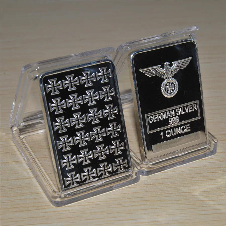

German Silver 999 Silver Bullton Art Bar 1 ounce souvenir Coin gift, free shipping 2pcs/lot