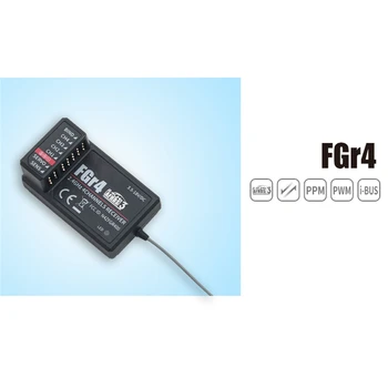 

For Flysky FGR4 Receiver NB4 Standard 2.4G Single Antenna Bidirectional Receiver FGR4 PPM/PWM/i-BUS Output RC Car /Boat Parts