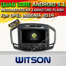 WITSON Android 5.1 Quad Core CAR DVD for OPEL INSIGNIA 2014 AUTO RADIO STEREO +1024X600 SCREEN+DVR/WIFI/3G+DSP+RDS+16GB flash