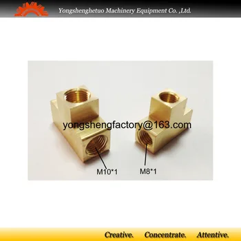 

hose connector tee joint M10*1 female thread copper 3T-10-10 for lubrication pipeline