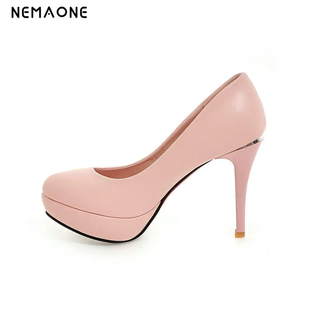 

NEMAONE womens high heels shoes 2017 sexy heels platform pumps wedding shoes woman heels peep toe spring shoes pump