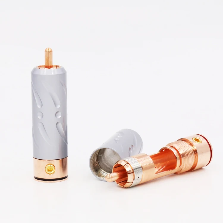 Высококачественные Медные коннекторы для пайки Viborg VR109 разъем RCA из чистой