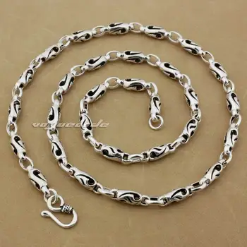 

925 Sterling Silver Claw Mens Biker Rocker Necklace 8K011 Punk Jewelry