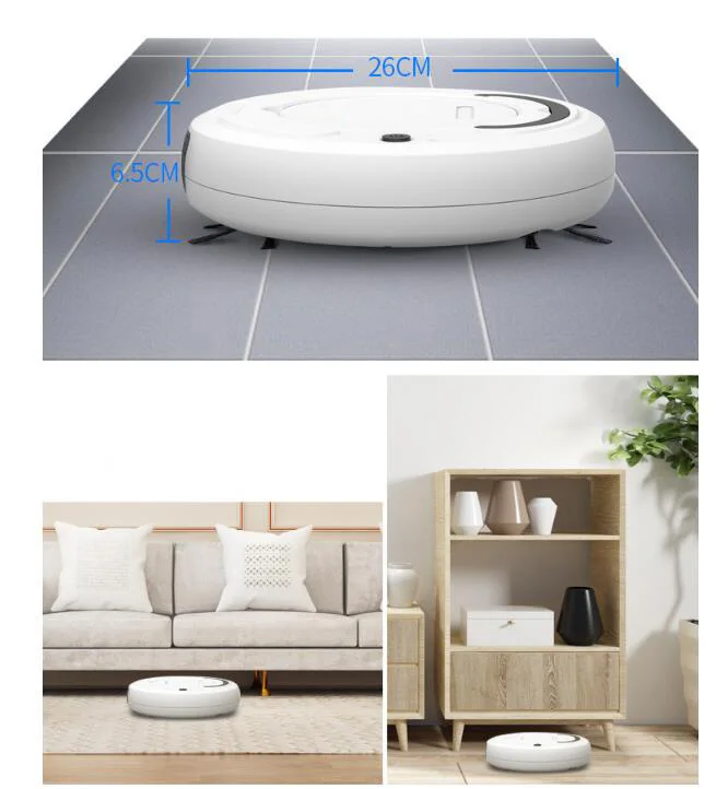 

1800Pa Smart Vacuum Cleaner Sweeping Robot USB Charging 3 Modes Sweeper Low Noise Cleaning Tools For Home Dust Sterilize