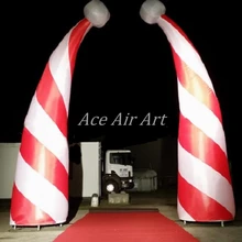 Огромные Надувные светильники декорационные светодиодные светильники надувной кривой конус, надувная шляпа с базами