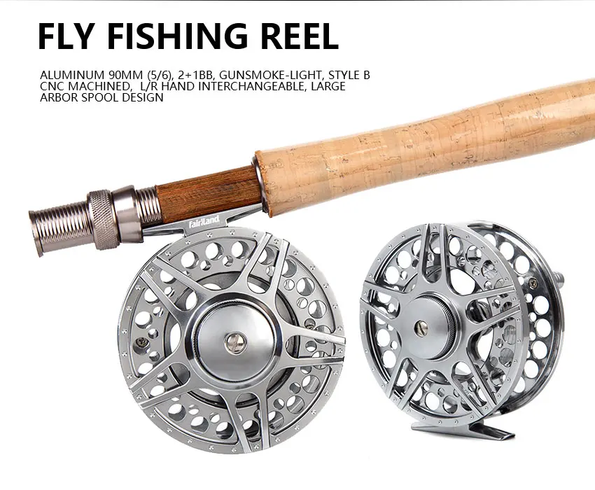 Conjunto de Pesca com Mosca Vara de Pesca de Carbono 90mm de Alumínio Carretel de Pesca Acessórios de Pesca com Vara Vara de Saco 5 e 6 Starter Kit 2.7 m Voar de Saco Caso 13 Esporte e Lazer