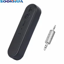 SOONHUA портативный клип автомобильный Bluetooth приемник 3,5 мм конвертер беспроводной авто AUX стерео аудио адаптер с DSP шумоподавление Mic