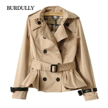 Autumn Winter Female Short Outerwear Coats Jackets Slim 2017 Spring Double-breasted Outerwear Coats Women Jaqueta Feminina Tops